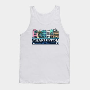 Charleston, South Carolina Rainbow Row Tank Top